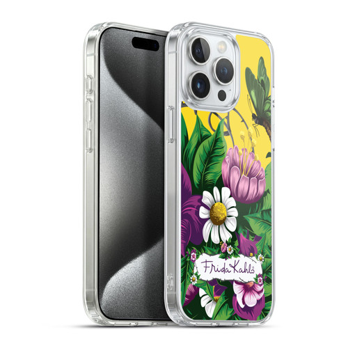 Frida Kahlo Purple Florals Butterfly Soft Gel Case for Apple iPhone 15 Pro Max & MagSafe