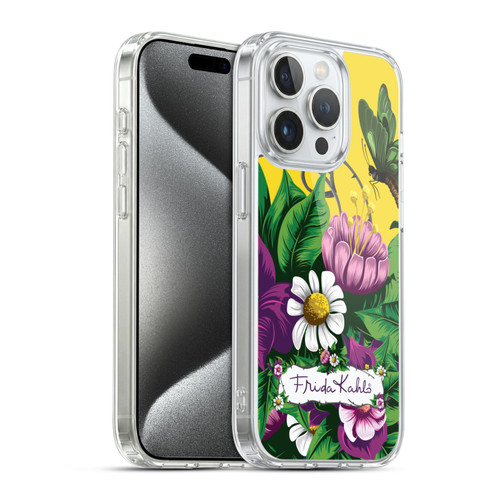 Frida Kahlo Purple Florals Butterfly Soft Gel Case for Apple iPhone 15 Pro & MagSafe