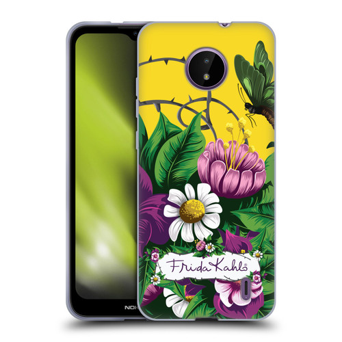 Frida Kahlo Purple Florals Butterfly Soft Gel Case for Nokia C10 / C20
