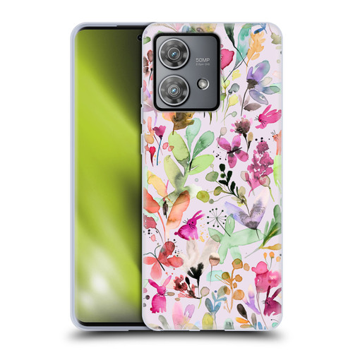 Ninola Flower Patterns Meadow Soft Gel Case for Motorola Edge 40 Neo 5G