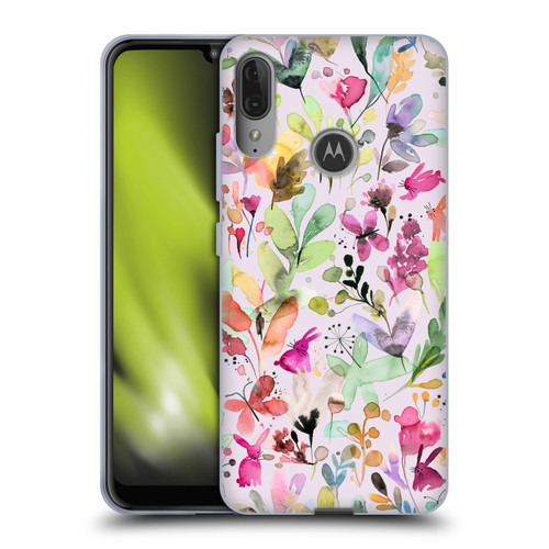 Ninola Flower Patterns Meadow Soft Gel Case for Motorola Moto E6 Plus