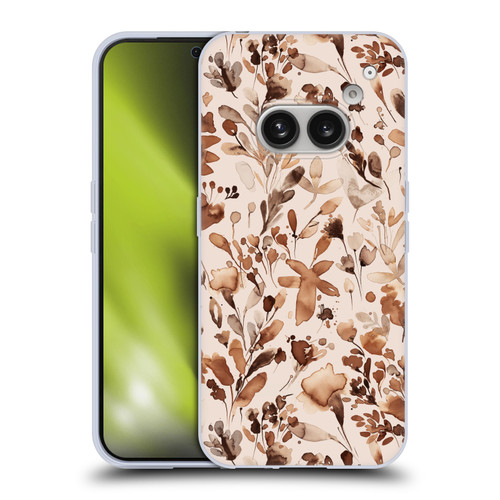 Ninola Flower Patterns Rustic Floral Terracotta Soft Gel Case for Nothing Phone (2a)