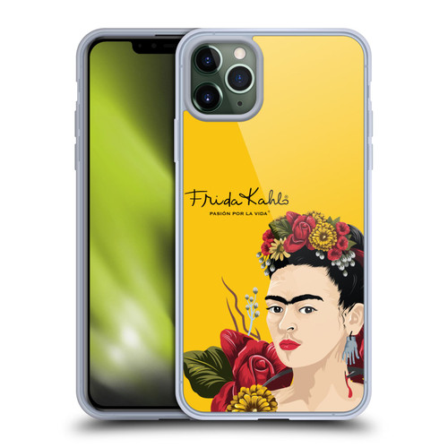 Frida Kahlo Red Florals Portrait Soft Gel Case for Apple iPhone 11 Pro Max & MagSafe