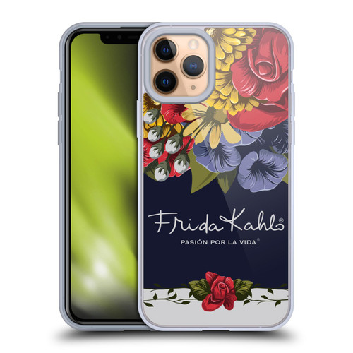 Frida Kahlo Red Florals Blooms Soft Gel Case for Apple iPhone 11 Pro & MagSafe