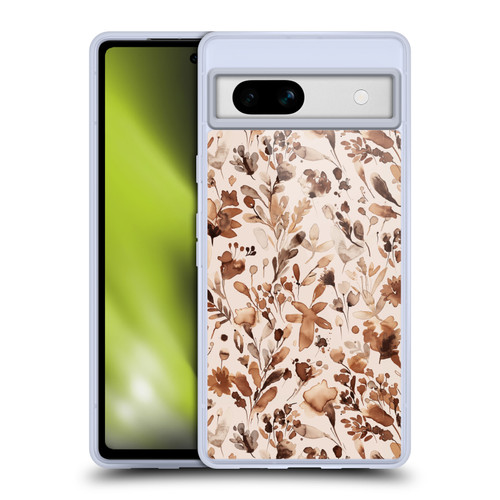 Ninola Flower Patterns Rustic Floral Terracotta Soft Gel Case for Google Pixel 7a