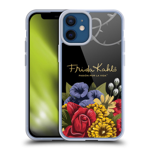 Frida Kahlo Red Florals Efflorescence Soft Gel Case for Apple iPhone 12 Mini & MagSafe