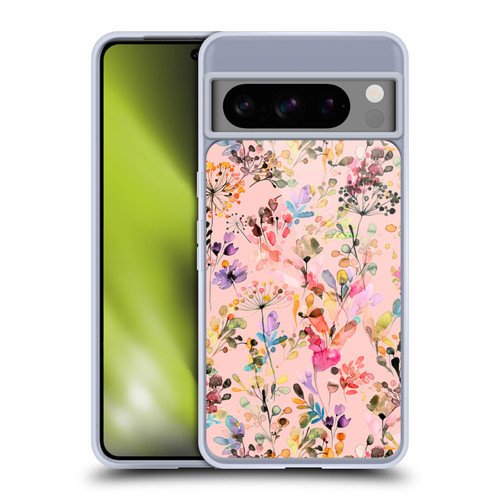 Ninola Flower Patterns Wild Grasses Pink Soft Gel Case for Google Pixel 8 Pro