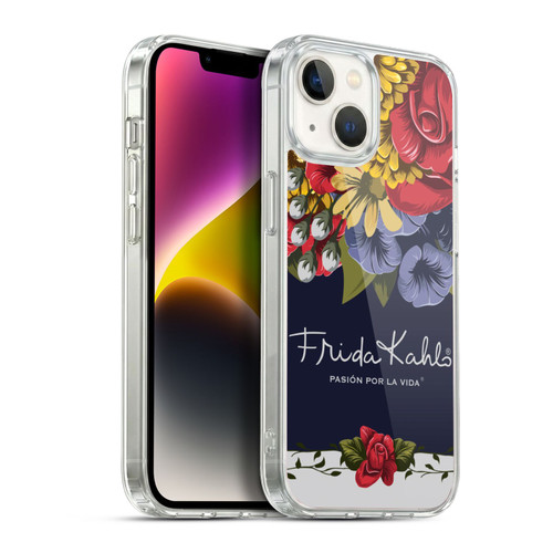 Frida Kahlo Red Florals Blooms Soft Gel Case for Apple iPhone 14