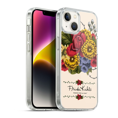 Frida Kahlo Red Florals Vine Soft Gel Case for Apple iPhone 14 Plus & MagSafe