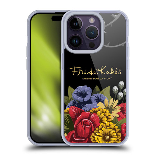 Frida Kahlo Red Florals Efflorescence Soft Gel Case for Apple iPhone 14 Pro & MagSafe