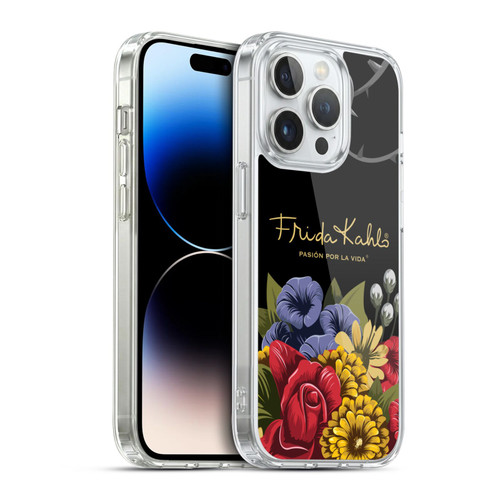 Frida Kahlo Red Florals Efflorescence Soft Gel Case for Apple iPhone 14 Pro & MagSafe