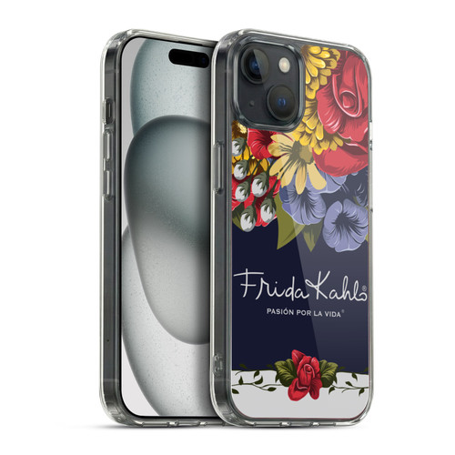 Frida Kahlo Red Florals Blooms Soft Gel Case for Apple iPhone 15 Plus & MagSafe
