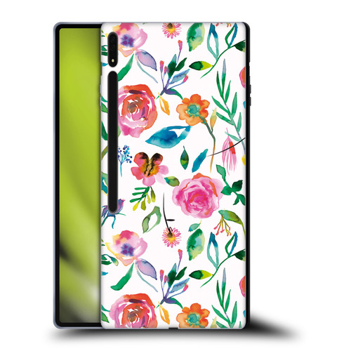 Ninola Flower Patterns Floral Green Soft Gel Case for Samsung Galaxy Tab S8 Ultra
