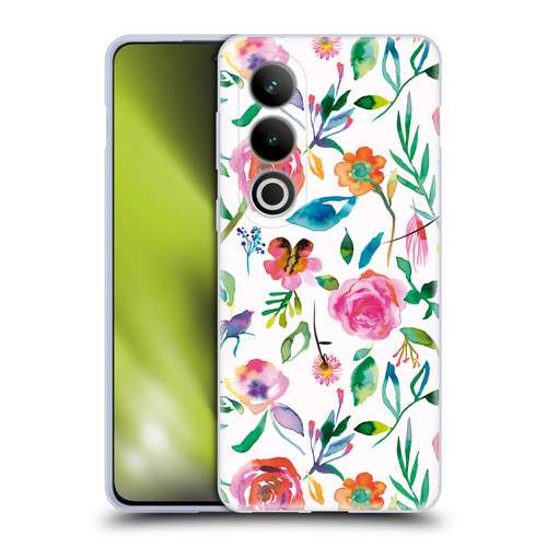 Ninola Flower Patterns Floral Green Soft Gel Case for OPPO OnePlus Ace 3V 5G