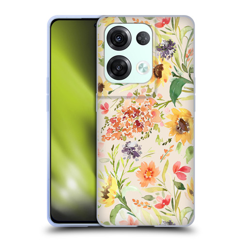 Ninola Flower Patterns Sunflower Plants Autumn Soft Gel Case for OPPO Reno8 Pro