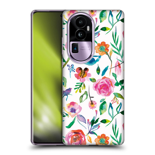 Ninola Flower Patterns Floral Green Soft Gel Case for OPPO Reno10 Pro+