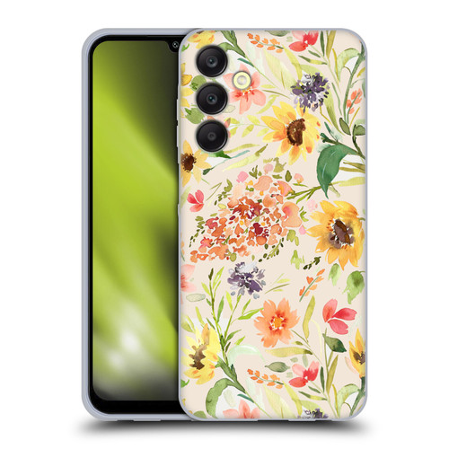 Ninola Flower Patterns Sunflower Plants Autumn Soft Gel Case for Samsung Galaxy A25 5G