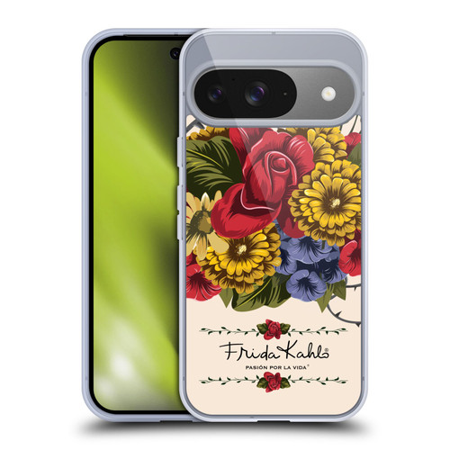 Frida Kahlo Red Florals Vine Soft Gel Case for Google Pixel 9 / Pixel 9 Pro