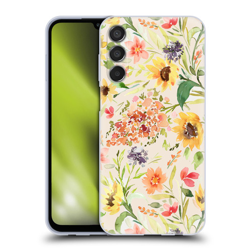 Ninola Flower Patterns Sunflower Plants Autumn Soft Gel Case for Samsung Galaxy M15/F15 5G