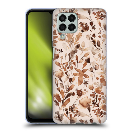 Ninola Flower Patterns Rustic Floral Terracotta Soft Gel Case for Samsung Galaxy M33 (2022)