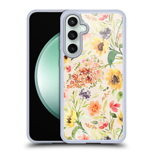 Ninola Flower Patterns Sunflower Plants Autumn Soft Gel Case for Samsung Galaxy S23 FE 5G