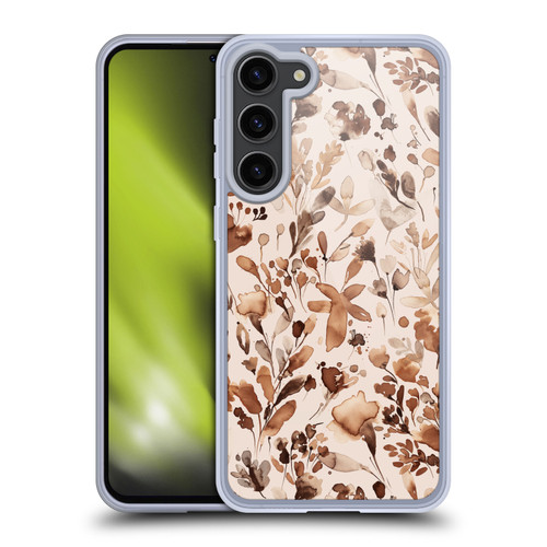 Ninola Flower Patterns Rustic Floral Terracotta Soft Gel Case for Samsung Galaxy S23+ 5G
