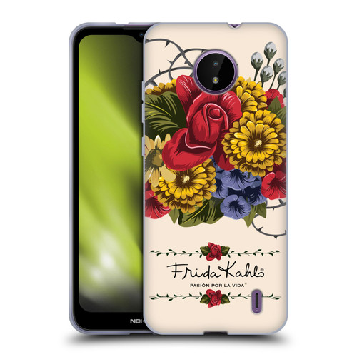 Frida Kahlo Red Florals Vine Soft Gel Case for Nokia C10 / C20