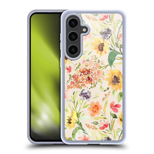 Ninola Flower Patterns Sunflower Plants Autumn Soft Gel Case for Samsung Galaxy S24+ 5G