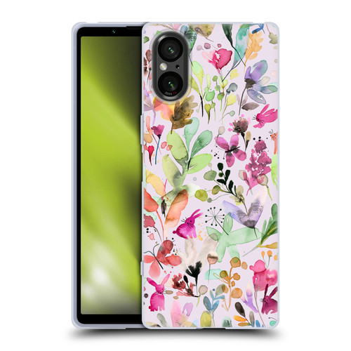 Ninola Flower Patterns Meadow Soft Gel Case for Sony Xperia 5 V 5G