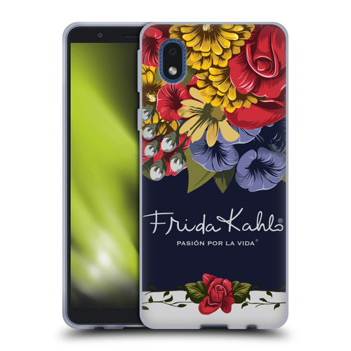 Frida Kahlo Red Florals Blooms Soft Gel Case for Samsung Galaxy A01 Core (2020)