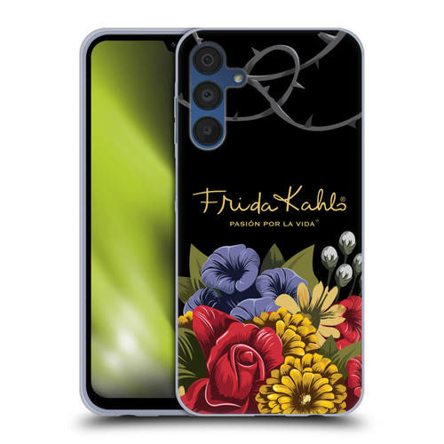 Frida Kahlo Red Florals Efflorescence Soft Gel Case for Samsung Galaxy A15 & MagSafe