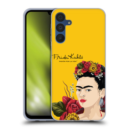 Frida Kahlo Red Florals Portrait Soft Gel Case for Samsung Galaxy A15 & MagSafe