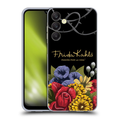 Frida Kahlo Red Florals Efflorescence Soft Gel Case for Samsung Galaxy A25 5G