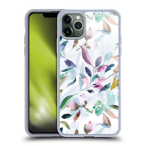 Ninola Garden Watercolor Leaves Soft Gel Case for Apple iPhone 11 Pro Max