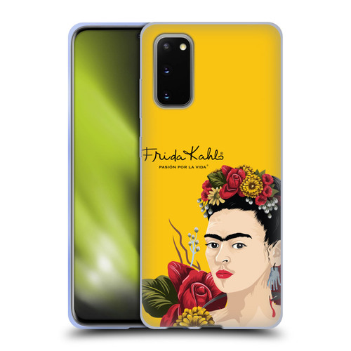 Frida Kahlo Red Florals Portrait Soft Gel Case for Samsung Galaxy S20 / S20 5G