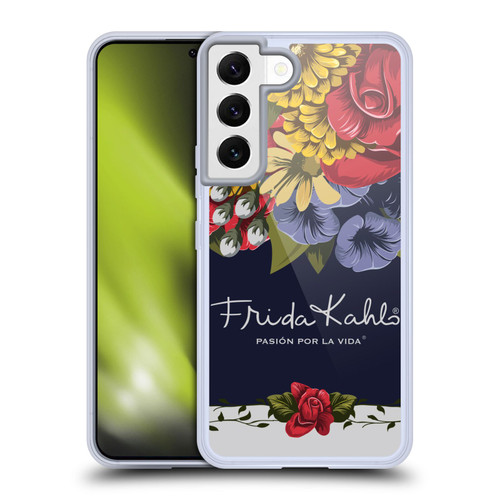 Frida Kahlo Red Florals Blooms Soft Gel Case for Samsung Galaxy S22 5G & MagSafe