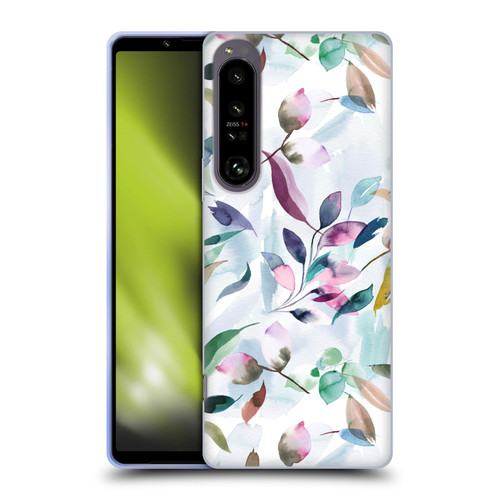 Ninola Garden Watercolor Leaves Soft Gel Case for Sony Xperia 1 IV