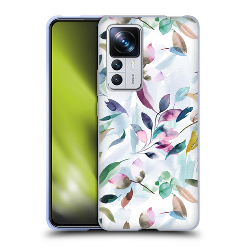 Ninola Garden Watercolor Leaves Soft Gel Case for Xiaomi 12T Pro