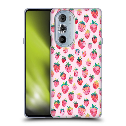 Ninola Mix Patterns Summer Strawberries Soft Gel Case for Motorola Edge X30