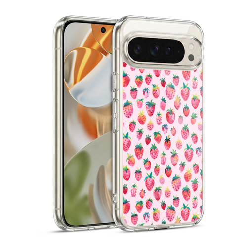 Ninola Mix Patterns Summer Strawberries Soft Gel Case for Google Pixel 9 / Pixel 9 Pro