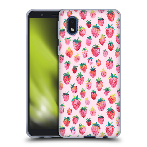 Ninola Mix Patterns Summer Strawberries Soft Gel Case for Samsung Galaxy A01 Core (2020)