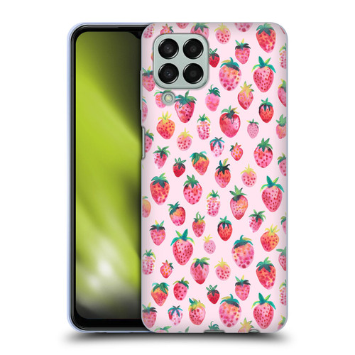 Ninola Mix Patterns Summer Strawberries Soft Gel Case for Samsung Galaxy M33 (2022)