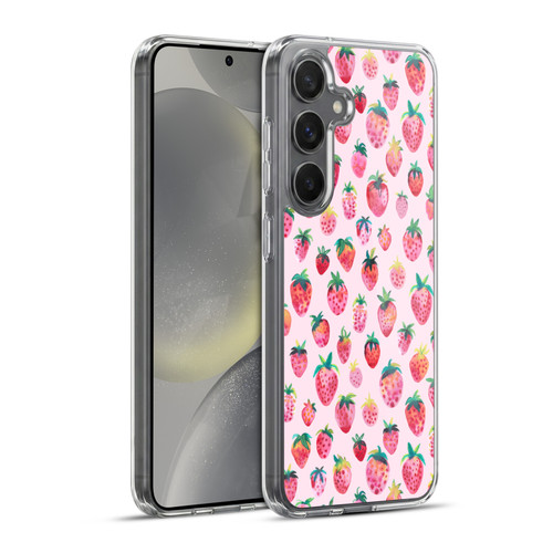 Ninola Mix Patterns Summer Strawberries Soft Gel Case for Samsung Galaxy S24+ 5G & MagSafe