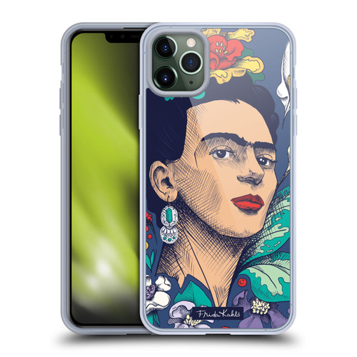Frida Kahlo Sketch Flowers Soft Gel Case for Apple iPhone 11 Pro Max
