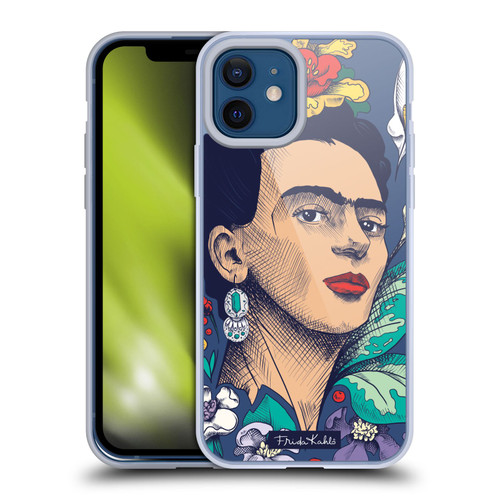 Frida Kahlo Sketch Flowers Soft Gel Case for Apple iPhone 12 / iPhone 12 Pro