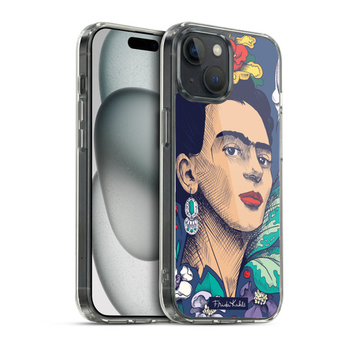 Frida Kahlo Sketch Flowers Soft Gel Case for Apple iPhone 15 & MagSafe