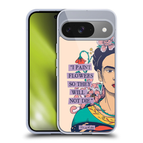 Frida Kahlo Sketch I Paint Flowers Soft Gel Case for Google Pixel 9 / Pixel 9 Pro