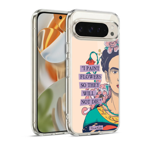 Frida Kahlo Sketch I Paint Flowers Soft Gel Case for Google Pixel 9 / Pixel 9 Pro