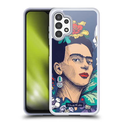 Frida Kahlo Sketch Flowers Soft Gel Case for Samsung Galaxy A13 (2022)