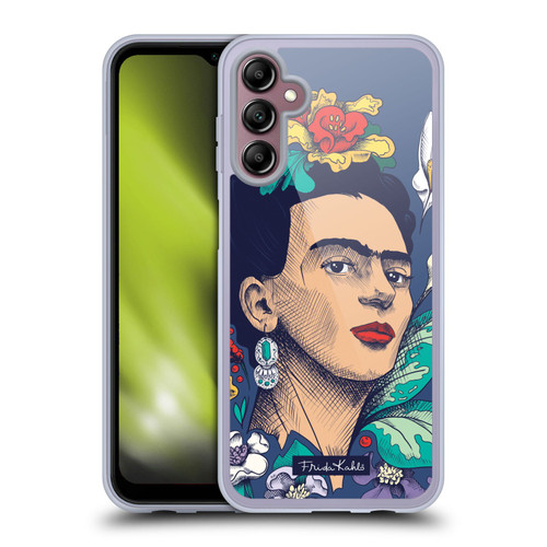 Frida Kahlo Sketch Flowers Soft Gel Case for Samsung Galaxy A14 5G